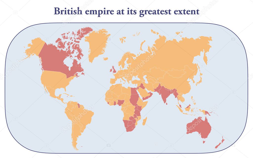 Mapa Del Imperio Brit Nico En Su Mayor Extensi N En