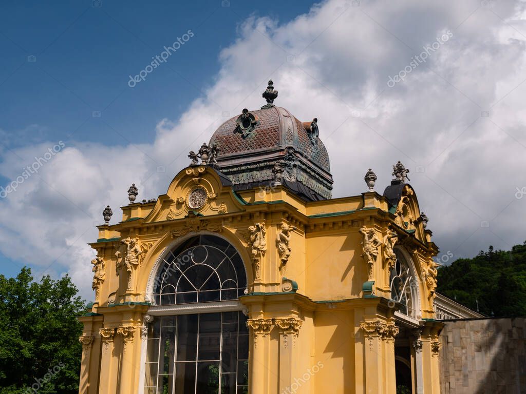 Spa Colonnade And Park In Marianske Lazne Bohemia Czech Republic The