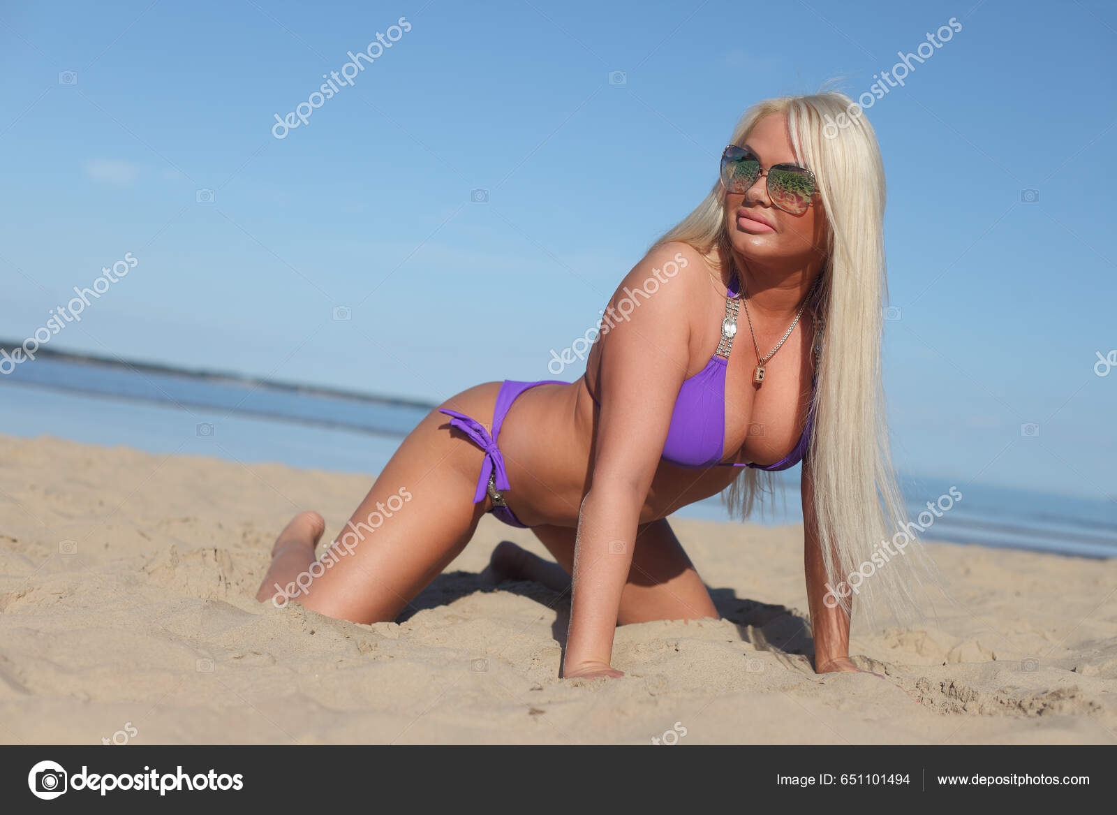 Beautiful Woman Sexy Bikini Beach Stock Photo By Zhagunov 651101494