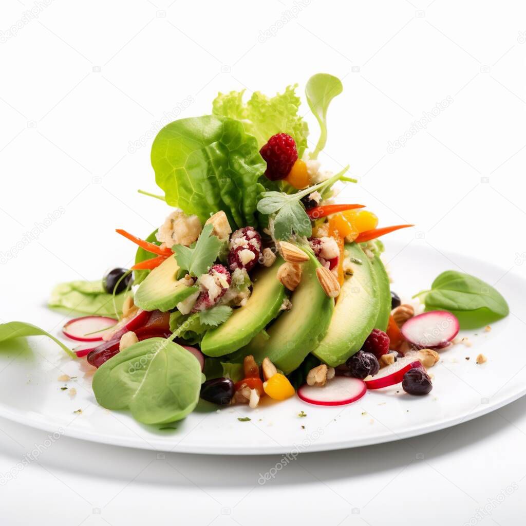 Un tazón de ensalada saludable Comida nutritiva con verduras frescas