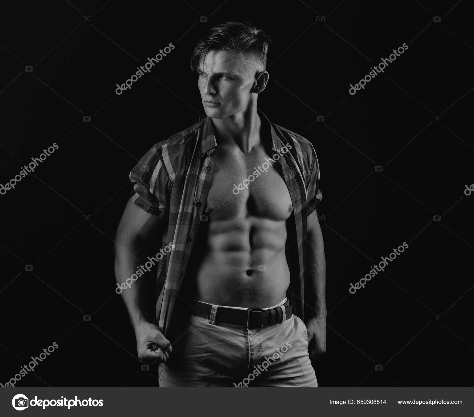 Man Bare Torso Naked Man Nude Male Abs Sexy Muscular Stock Photo By