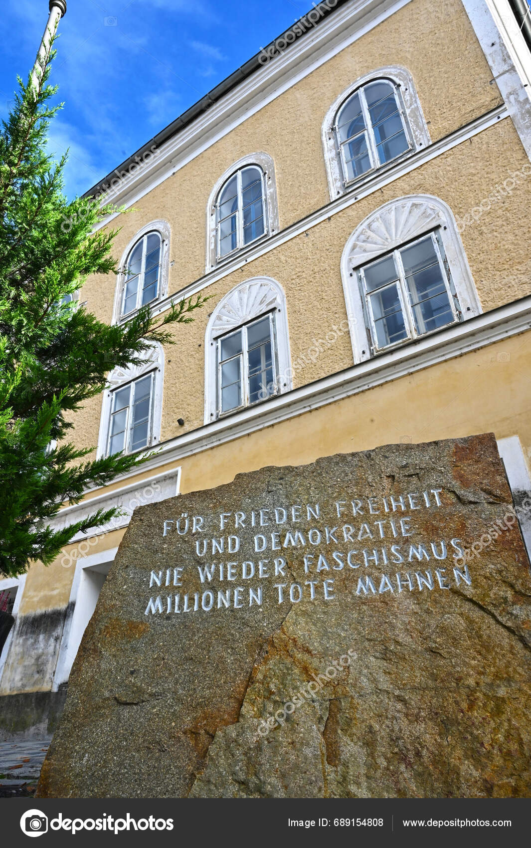 Hitler S Birthplace Reconstruction Square Extension Police Station