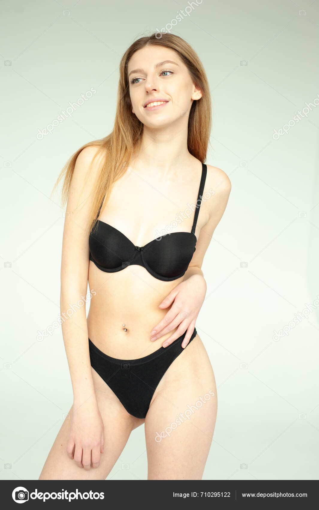 Sexy Woman Lingerie Posing Stock Photo Alipko 710295122