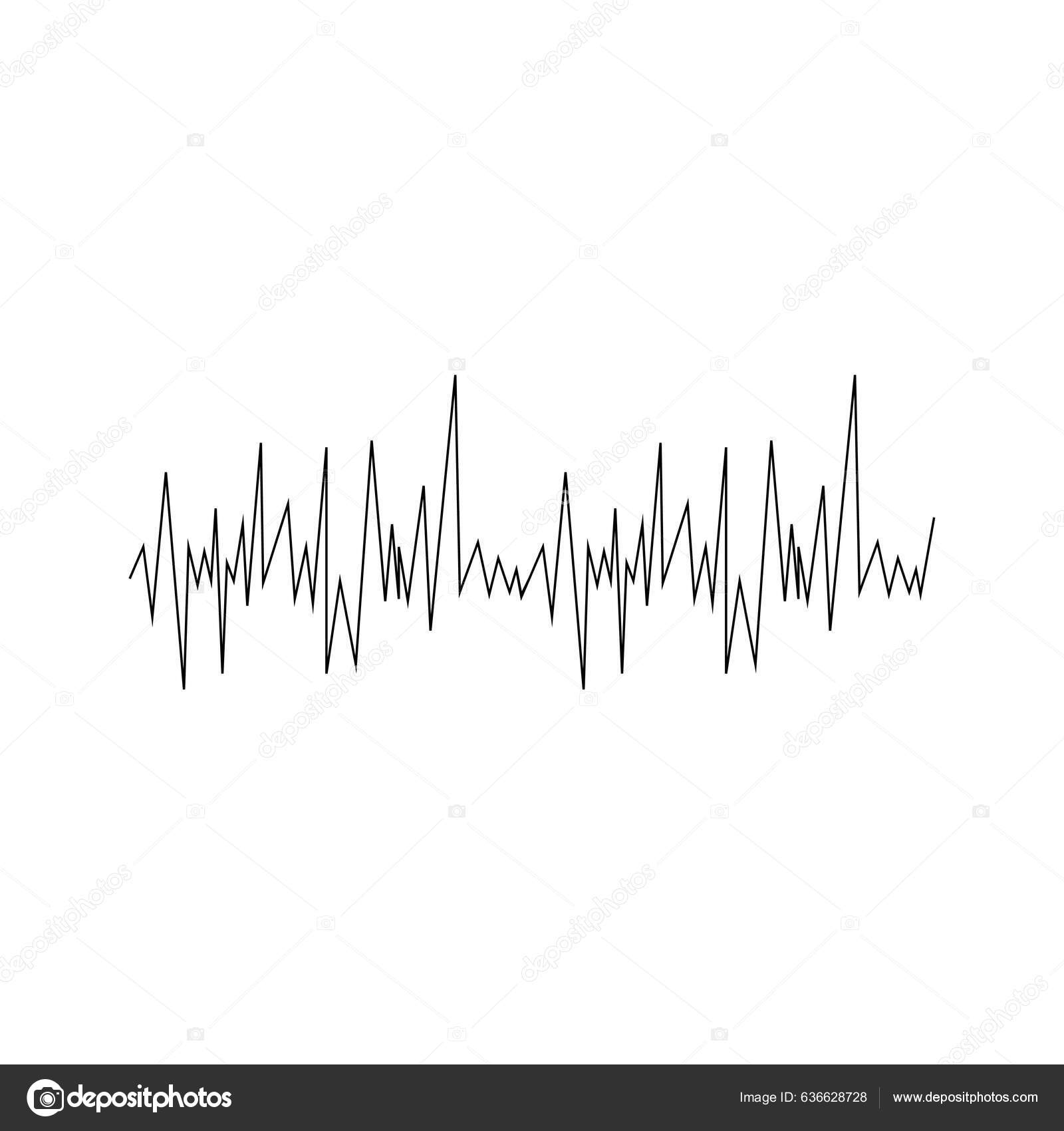 Black Sound Waves Music Audio Frequency Voice Line Waveform Electronic