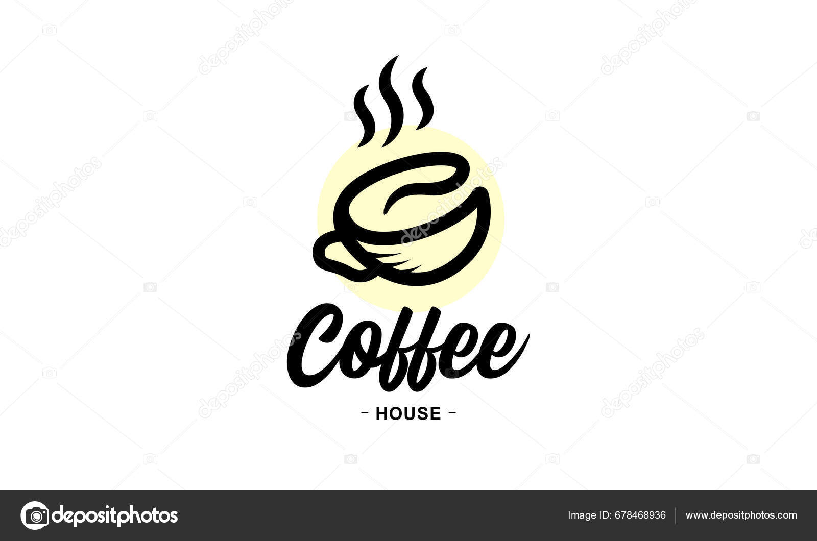 Coffee Cup Vector Logo Design Template Vector Coffee Shop Labels Stock