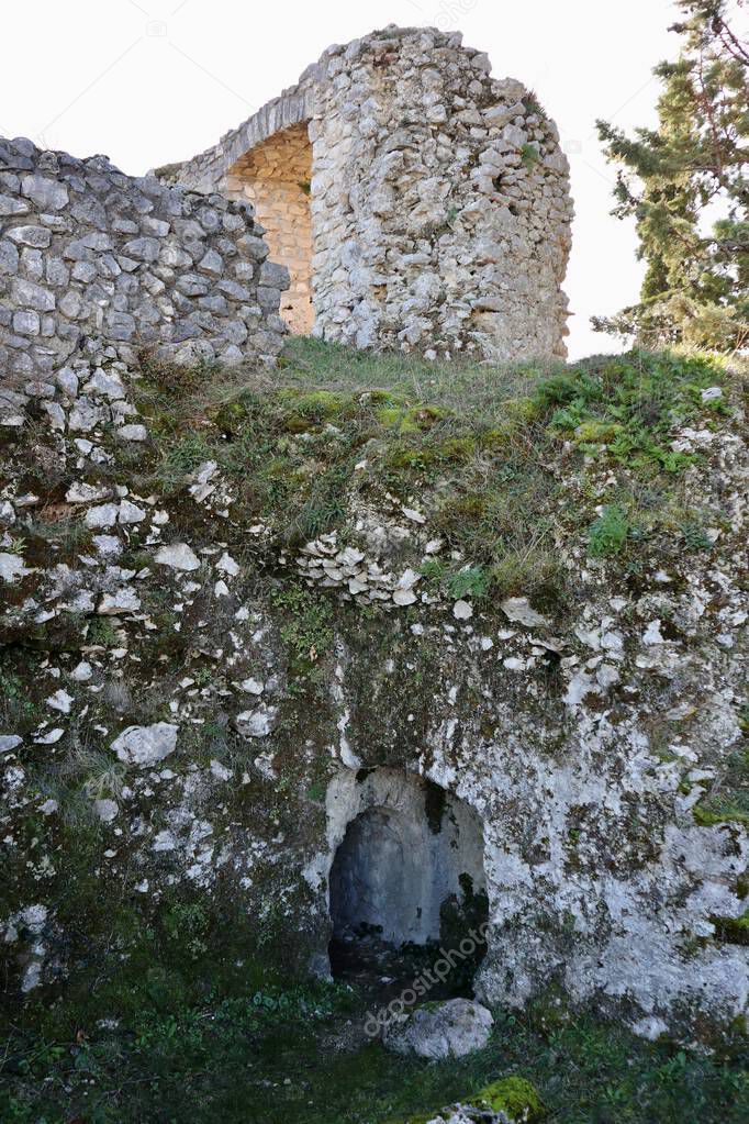 Bojano Molise Italia De Enero De Ruinas Del Castillo De