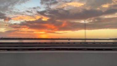 Florida, ABD 'deki araba penceresinden yolcu görüntüsü