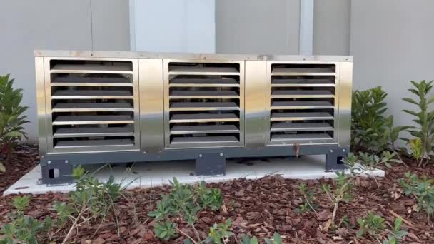 압축기 응축기 이것은 시스템 시스템의 일부이다 실내나 실내에서 습기를 제거하는 — 비디오