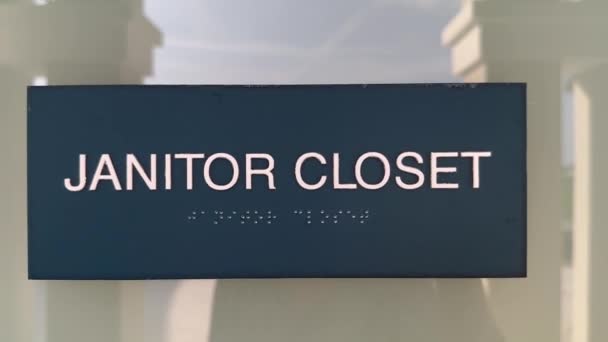 清洁工人闭锁标志清洁室概念 — 图库视频影像