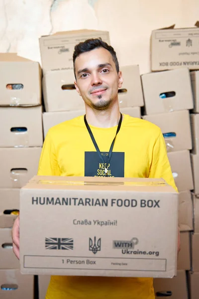 Caselle Smistamento Volontarie Ucraine Con Aiuti Umanitari All Ucraina Dal — Foto Stock