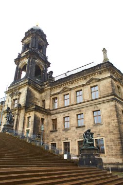 Dresden 'in Sakson klasik mimarisi. Dresden, Almanya - 05.20.2019