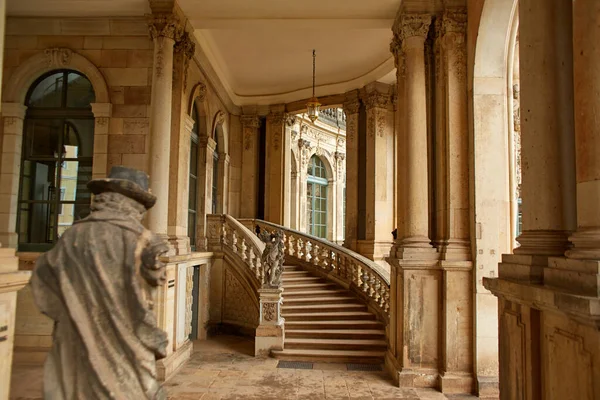 Саксонська Архітектура Дрездені Саксонський Палац Цвінгера Забиті Сходи Перед Входом — стокове фото
