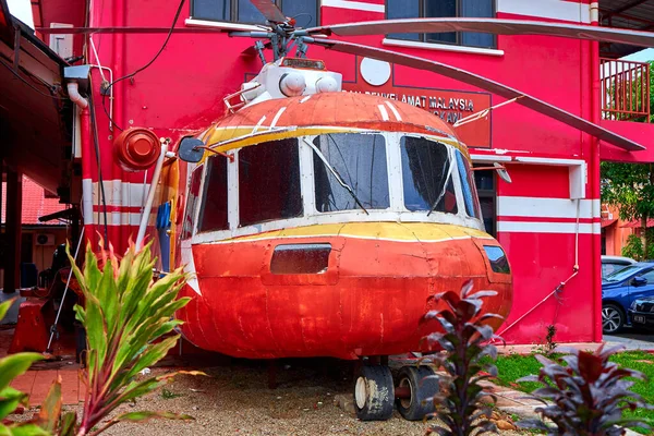 Departamento Rescate Helicóptero Rescate Retirado Servicio Adorna Fachada Del Edificio — Foto de Stock