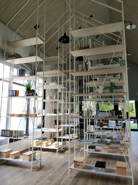 Könyv Megosztó Szoba Kényelmi Egy Modern Lakópark Könyvcsere Bangkok Thaiföld — Stock Fotó