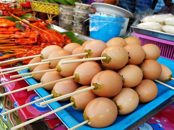 Ovos Grelhados Delicioso Comida Rua — Fotografia de Stock
