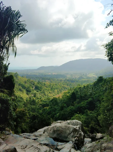 Jungle Valley Landschaft Blick Von Der Klippe — Stockfoto