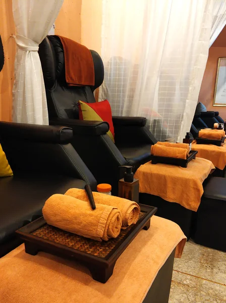 Interior Uma Sala Massagem Tailândia — Fotografia de Stock