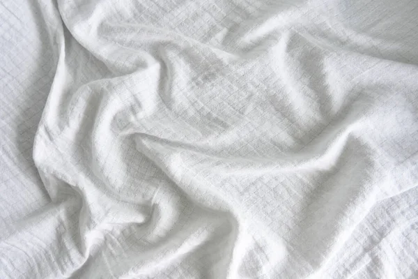 Textura Tela Blanca Arrugada —  Fotos de Stock