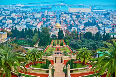 Baha'i Gardens, also the Terraces of the Baha'i Faith, the Hanging Gardens of Haifa.