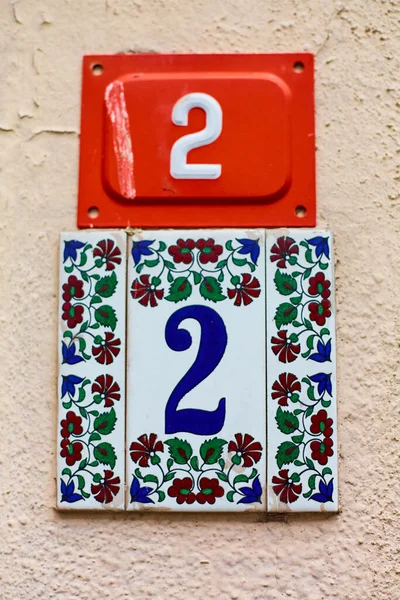 interesting plates with the number of a house in Istanbul.