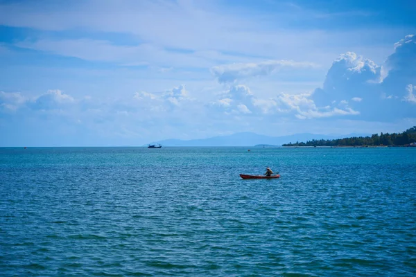 Bay Turquoise Sea Water Thai Island Samui — Stok fotoğraf