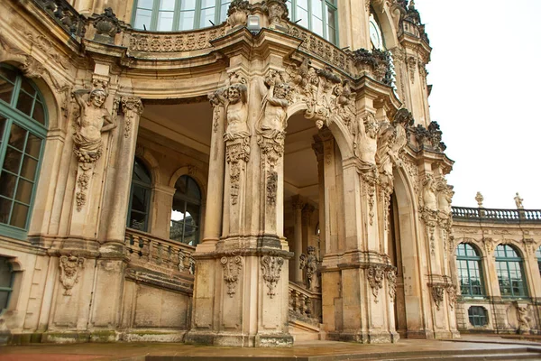 Saxon Architecture Dresden Saxon Palace Zwinger Facade Building Decorated Columns — Stock Photo, Image