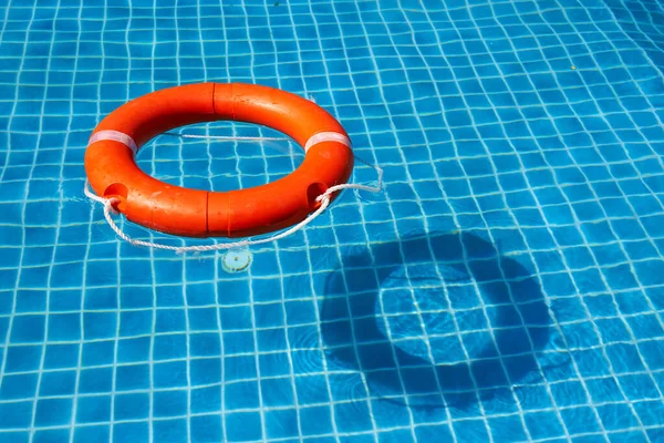 View Pool Which Life Preserver Thrown — Stock Photo, Image
