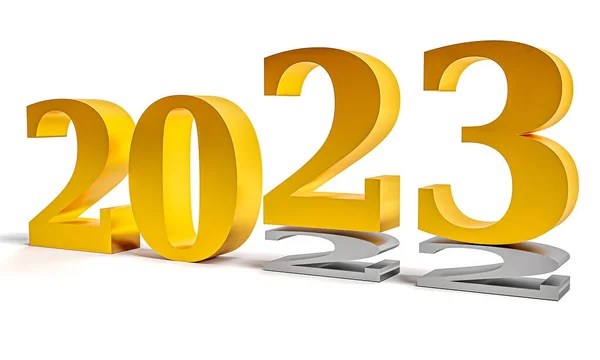 2023 Ünnep Koncepció 2023 Szám 2022 Renderelés — Stock Fotó