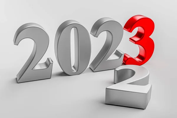 Νέο Έτος 2023 Έννοια Διακοπών Αριθμός 2023 Βρίσκεται Στο Νούμερο — Φωτογραφία Αρχείου