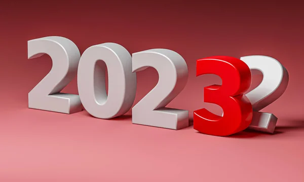 Νέο Έτος 2023 Έννοια Διακοπών Αριθμός 2023 Βρίσκεται Στο Νούμερο — Φωτογραφία Αρχείου