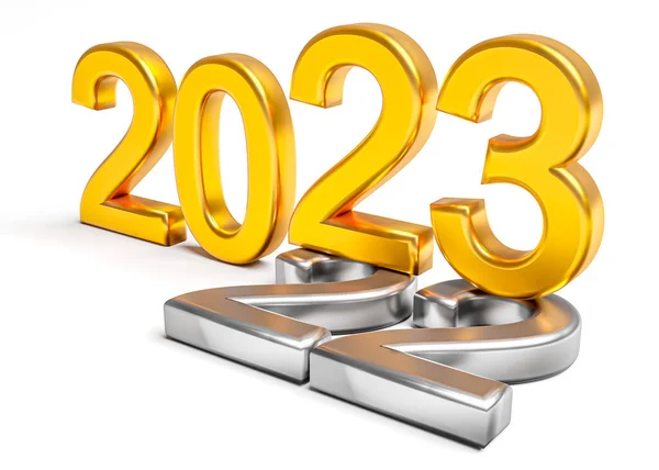 2023年のホリデーコンセプト 2023年は2022年 3Dレンダリング — ストック写真