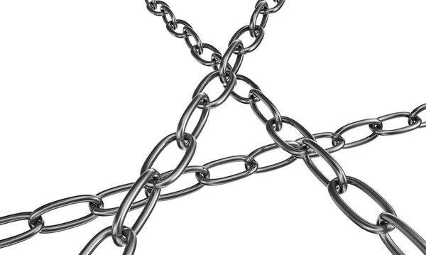 Strained Chains Metal Security Power Concept — Stock Photo, Image