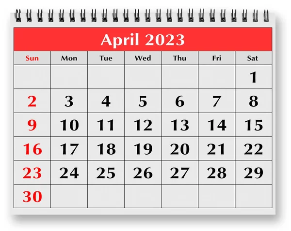 One page of the annual monthly calendar - March 2023