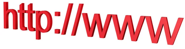 ブラウザの検索バーにあるHttp WwwインターネットのWebアドレス 白に隔離された — ストック写真