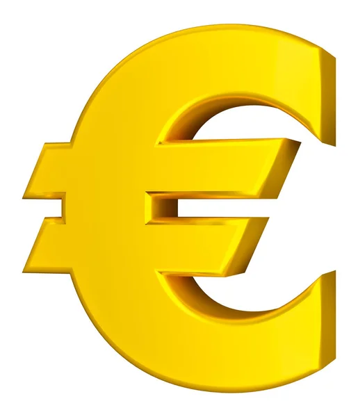 Finance Business Symbol Euro Sign Isolated White Background — Stock Photo, Image
