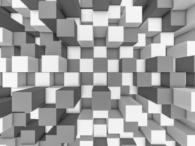 Soyut mozaik geometrik arkaplan tasviri. 3d oluşturma