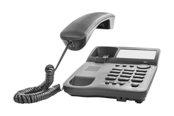 電話リング 受信機が付いているオフィスの電話 白い背景に隔離される — ストック写真