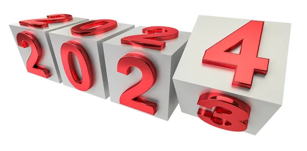 New Year Holiday Concept Cubes Number 2024 Replace 2023 Stock Picture