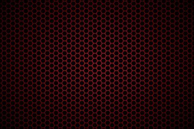 Bal peteğinden esinlenilmiş kırmızı arkaplan vektörünün büyüleyici altıgen hücre deseni, modern tasarımlar için mükemmel