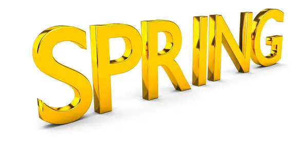 Izolowana Ilustracja Słowa Spring Dla Sezonowego Projektu Banera Lub Dekoracji — Zdjęcie stockowe