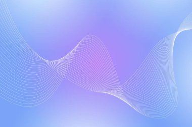 Abstract background with curved wavy lines. Vector illustration for design. Wave from line and space.