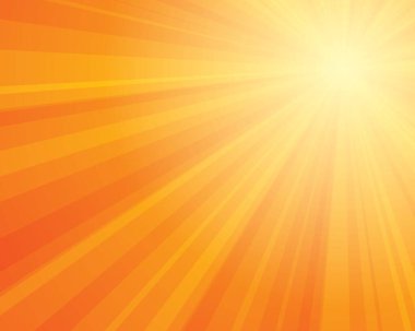 Işıl ışıl arkaplan, retro ve vintage estetiğe sahip güneş patlaması vektör çizimi