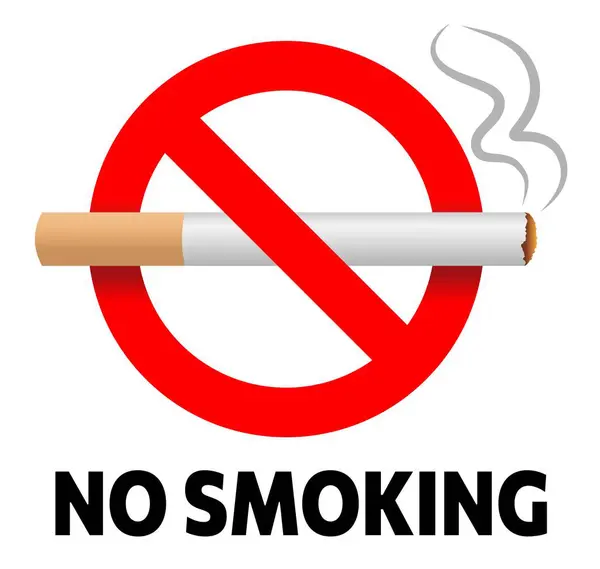 Немає Значка Куріння Припинити Сигарету Векторні Ілюстрації — стоковий вектор