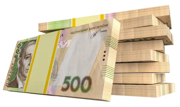 乌克兰格里夫尼亚金融概念 乌克兰的财政成功 业务和货币概念 与白种人隔离 — 图库照片#