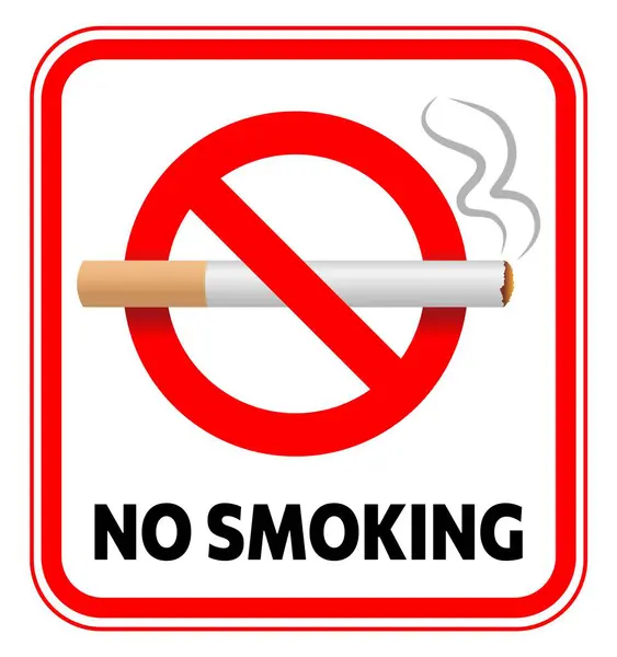 Знак Курение Запрещено Остановите Символ Сигарет Векторная Иллюстрация — стоковый вектор