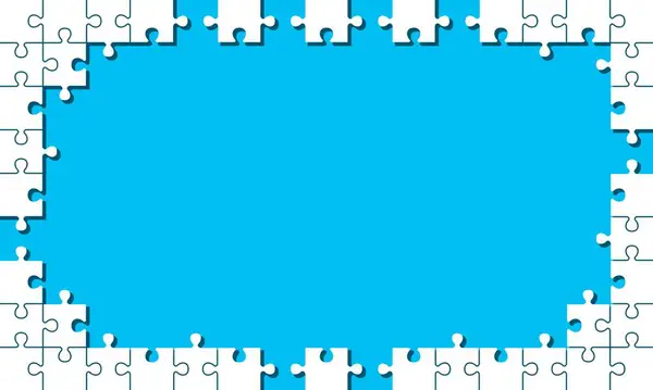 디자인을위한 퍼즐과 파란색 공간을 추상적인 — 스톡 벡터