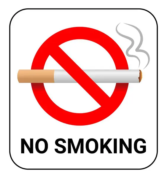 Nincs Füstjelző Ikon Állítsd Cigarettát Vektorillusztráció — Stock Vector