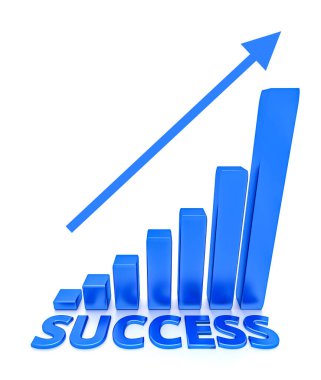 Artan ilerleme, kelime ve ok ile diyagramın tasviri. İş ve büyüme kavramları