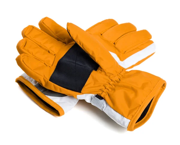 Pair Winter Ski Gloves Isolated White Background — Stock Photo, Image