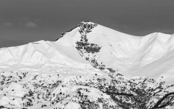 Montañas Nevadas Blancas Negras Atardecer Montañas Del Cáucaso Shahdagh Azerbaiyán —  Fotos de Stock